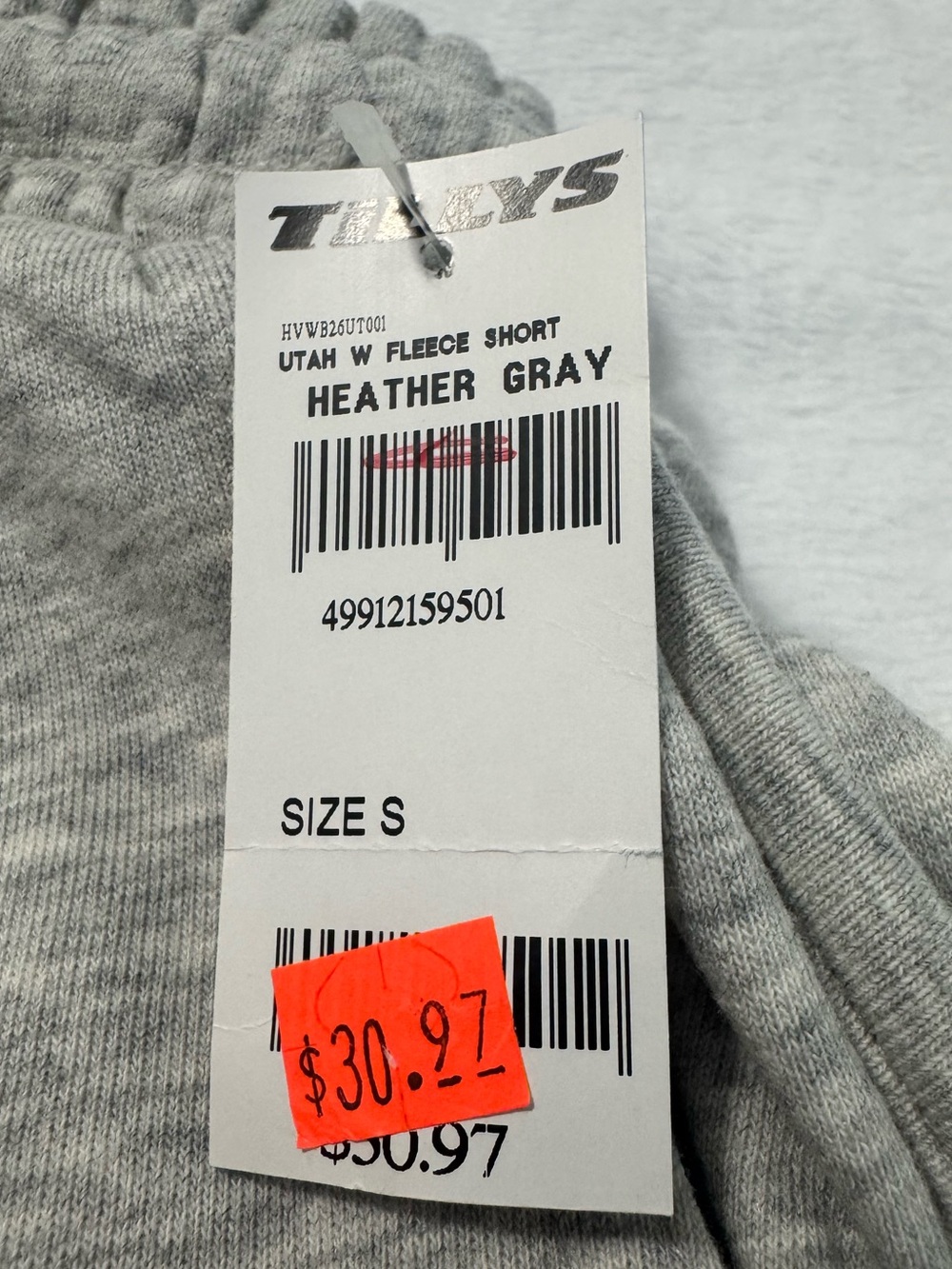 Hype & Vice Women’s Utah Utes Heather Gray Fleece Shorts Size S - Picture 5 of 5
